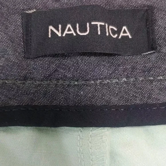 Nautica The Deck Shorts Men 48 Chino Aqua Breeze Stretch Cotton Preppy Coastal - Picture 9 of 12